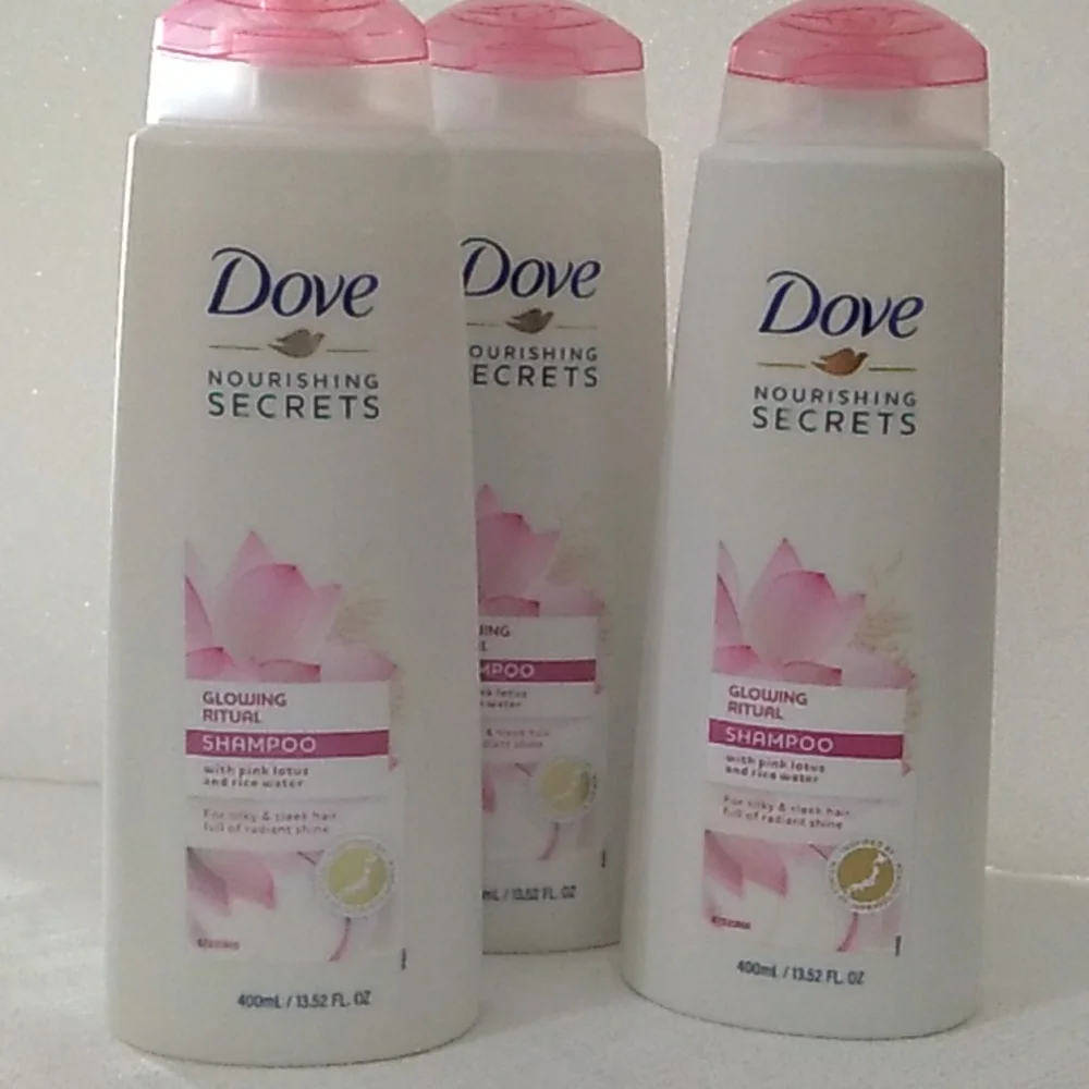 Dove Nourishing Glowing Rituals Shampoo 3 bottles 13.52 oz each